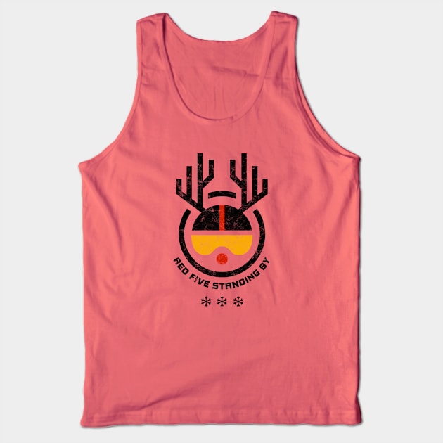 Rudolph Red Five Standing By Light Background Tank Top by Mara Escalante